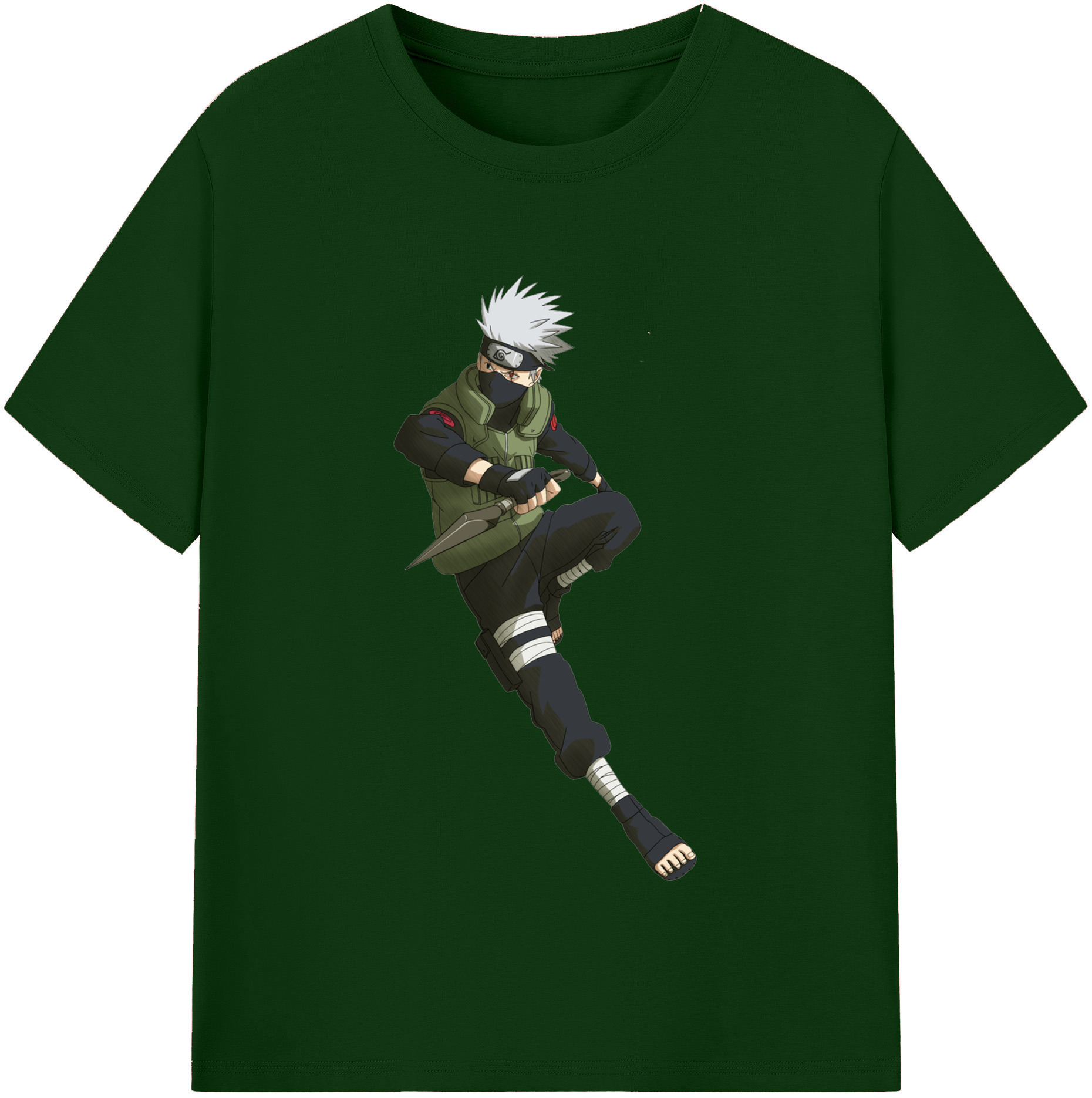 （画像用） NARUTO -ナルト- はたけ カカシ Hatake Kakashi 綿100％半袖Tシャツ（フロントプリント）